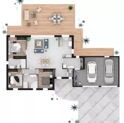 Image du modèle de maison Plan de masse