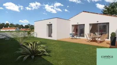 Image du modèle de maison visuel arrière avec logo lot 5 Malika