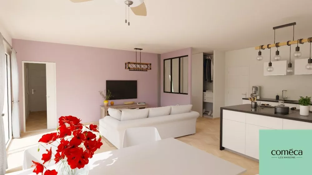 Image du modèle de maison lot 5 Malika pc de vie avec logo