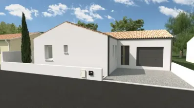 Image du modèle de maison lot 2 terrain Malika façade avant