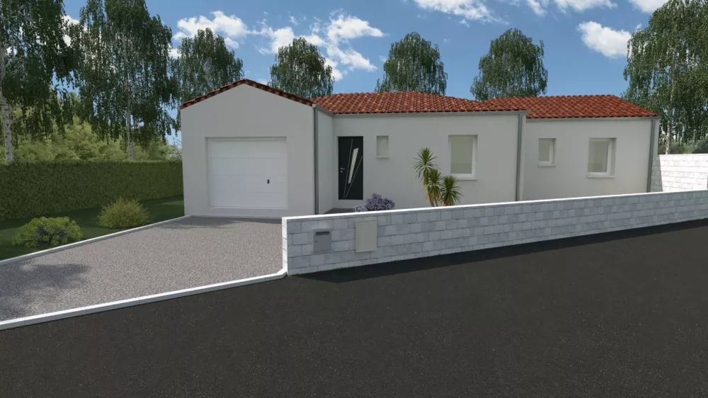 Image du modèle de maison Mélanie BRIFFAULT Terrain l'ile d'olonne façade avant