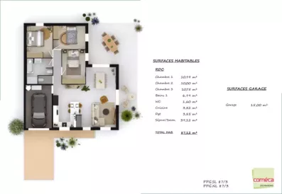 Image du modèle de maison PPC§ 8713 + PPG.NL 87:3 - 41968 BESSON