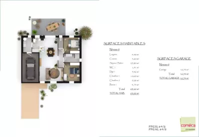 Image du modèle de maison PPG.SL69:2 + PPG.NL 69:2 - 22367 GUILLODO