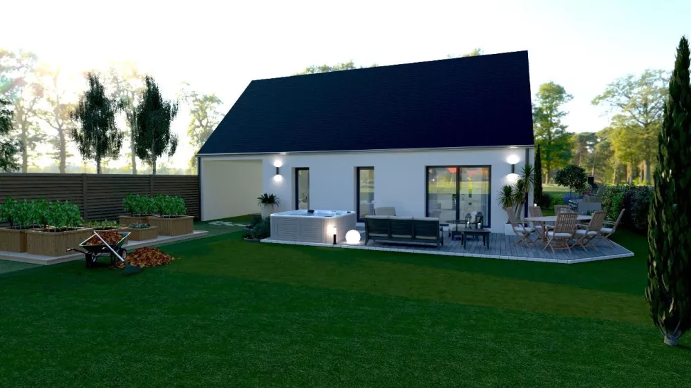 Image du modèle de maison coté jardin