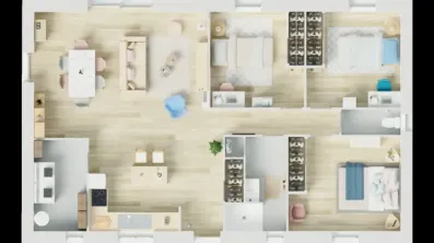 Image du modèle de maison Plan_axo_vue_dessus