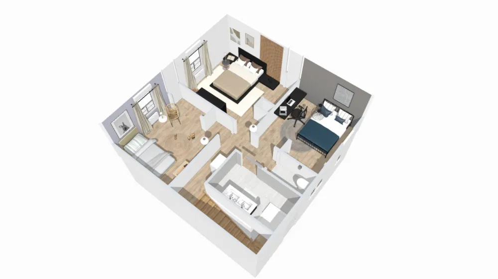 Image du modèle de maison axo_etage