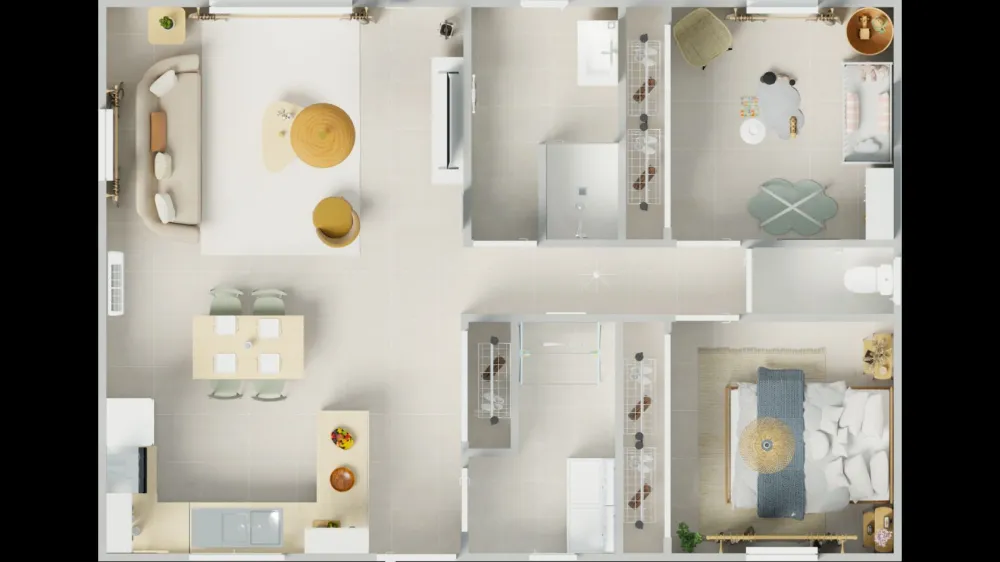 Image du modèle de maison 1vuededessus