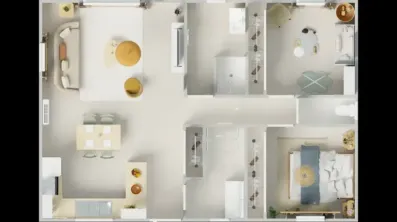 Image du modèle de maison 1vuededessus