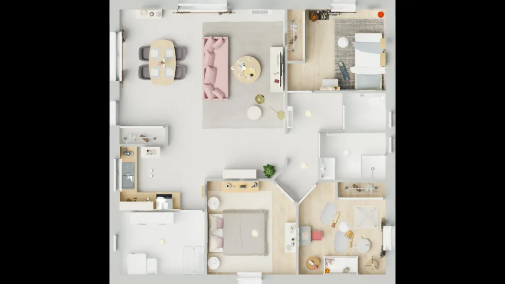 Image du modèle de maison 1vuededessus