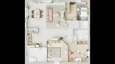 Image du modèle de maison 1vuededessus