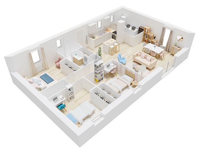 Image du modèle de maison Jakarta_Plan_axo