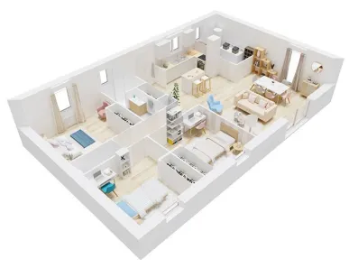 Image du modèle de maison Jakarta_Plan_axo