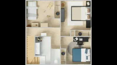 Image du modèle de maison 2vuededessus