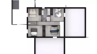 Image du modèle de maison Vue 2D R+1