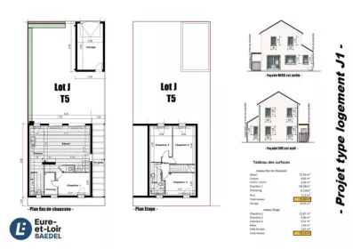 Image du modèle de maison Ilôt J - Fiche Logement type SANS salle d'eau
