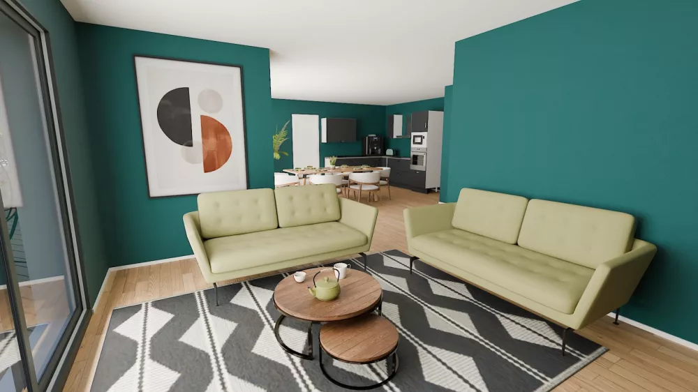 Image du modèle de maison U Salon