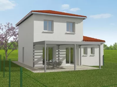 Image du modèle de maison Domino 91m² hab Arrière