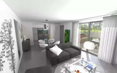 Image du modèle de maison Ligne essentielle 2ch - vue pièce de vie 2