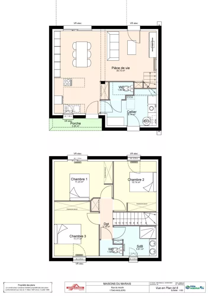 Image du modèle de maison Plan couleur lot 6