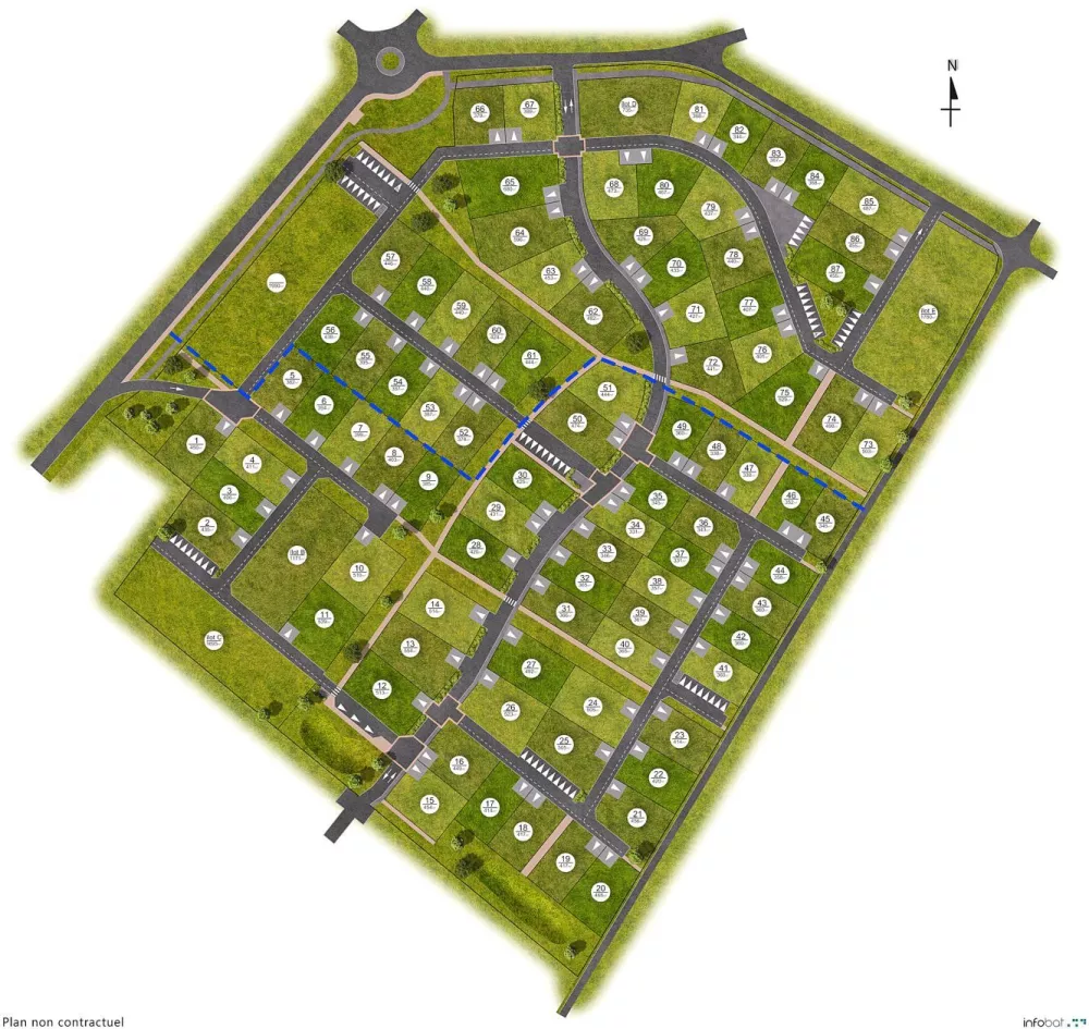 Image du modèle de maison AIFFRES - Les Plantes - plan masse