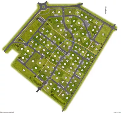 Image du modèle de maison AIFFRES - Les Plantes - plan masse
