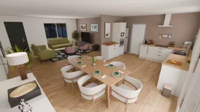 Image du modèle de maison vue intérieure maison C 2