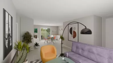 Image du modèle de maison vue intérieure