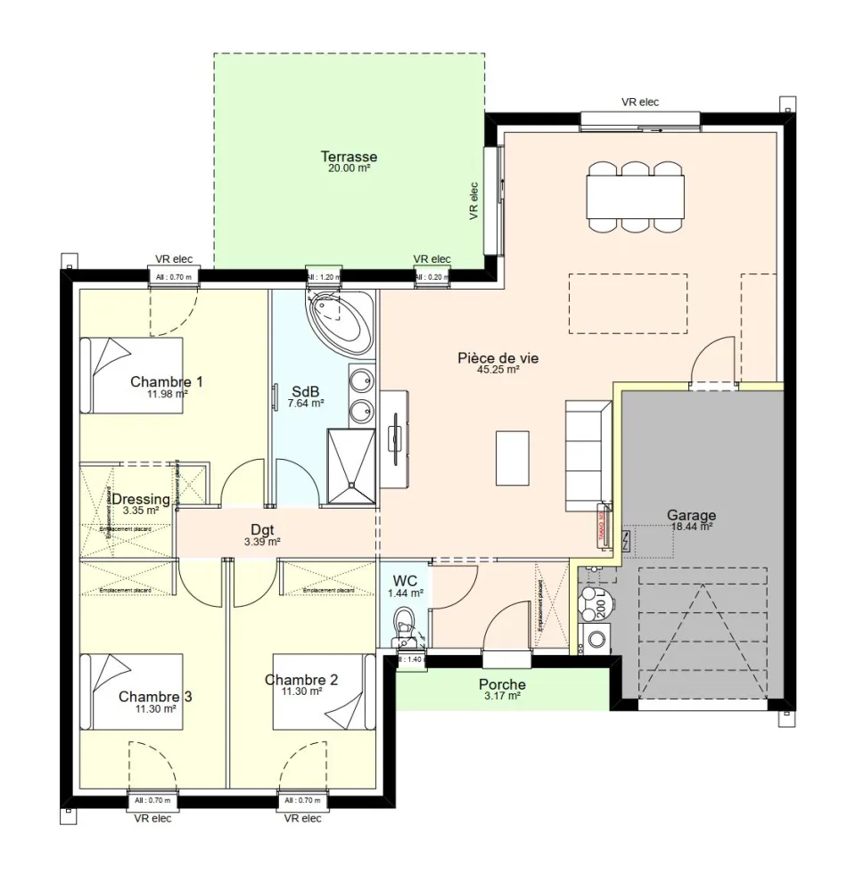 Image du modèle de maison Plan couleur