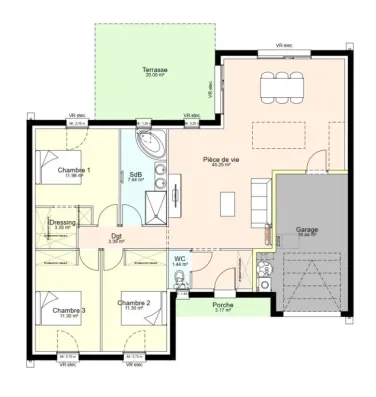 Image du modèle de maison Plan couleur