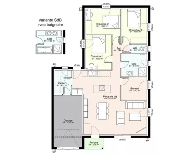 Image du modèle de maison YFR04-PLAN-RDC-SANS COTES