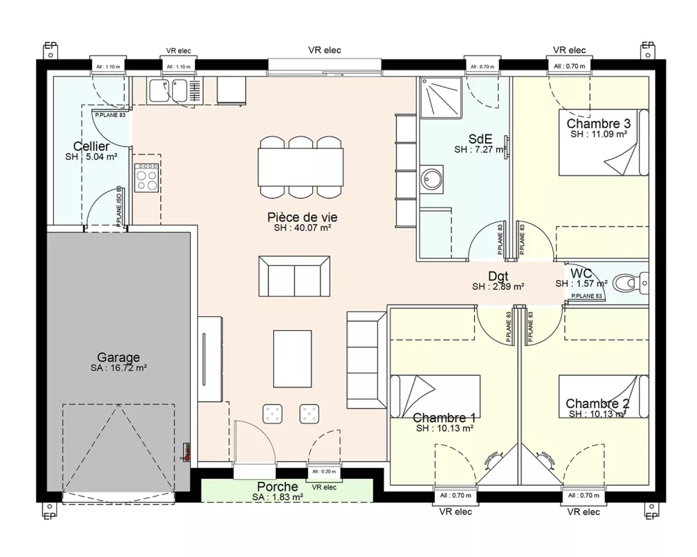 Image du modèle de maison YPE02-PLAN-RDC-SANS COTES