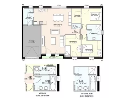 Image du modèle de maison YPE03-PLAN-RDC-SANS COTES