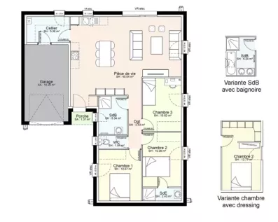 Image du modèle de maison YSA03-PLAN-RDC-SANS COTES