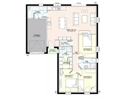 Image du modèle de maison YSA04-PLAN-RDC-SANS COTES