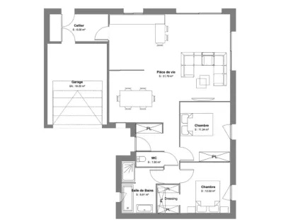 Image du modèle de maison PLAN RDC GARETTE