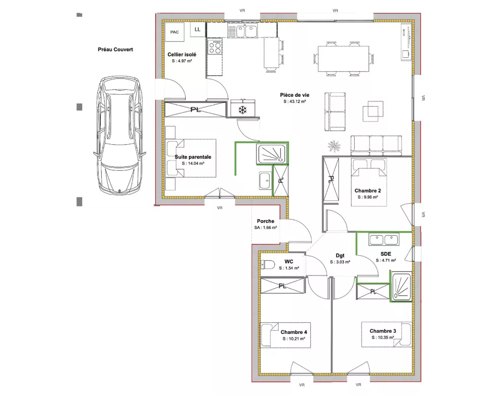 Image du modèle de maison PLAN RDC-L'ALIENOR