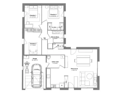 Image du modèle de maison PLAN RDC-LA BELLE DU MARAIS