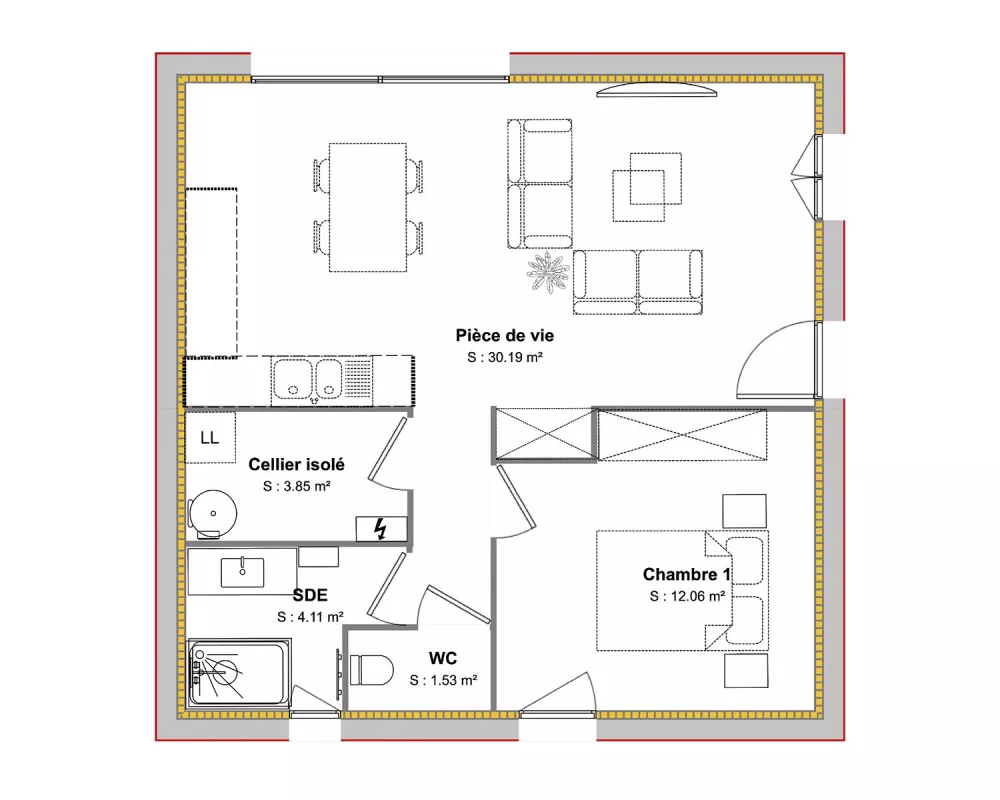 Image du modèle de maison PLAN RDC LA FRENETTE