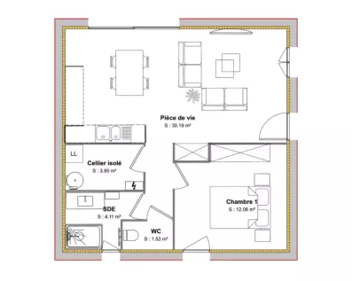 Image du modèle de maison PLAN RDC LA FRENETTE