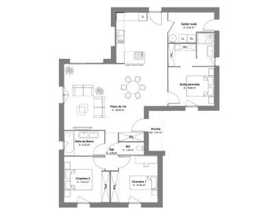 Image du modèle de maison PLAN RDC-LA MELUSINE