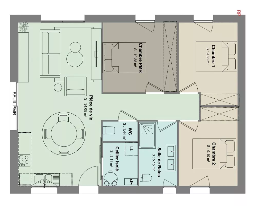 Image du modèle de maison PLAN RDC-LA VIENNOISE