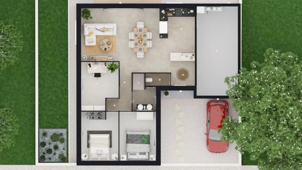 Image du modèle de maison VUE DE HAUT
