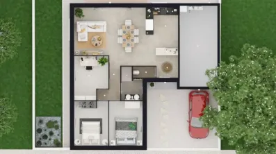 Image du modèle de maison VUE DE HAUT