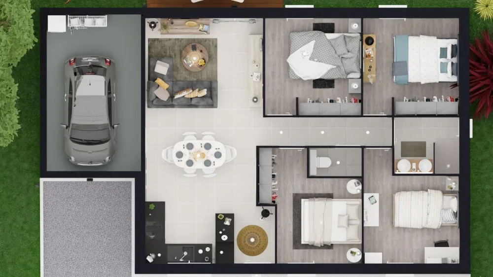Image du modèle de maison VUE DE HAUT