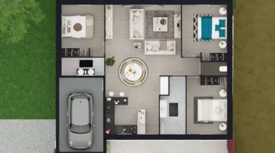 Image du modèle de maison VUE DE HAUT
