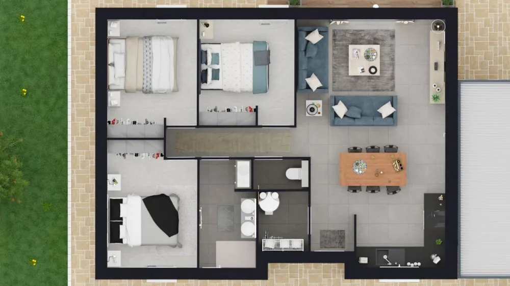 Image du modèle de maison VUE DE HAUT