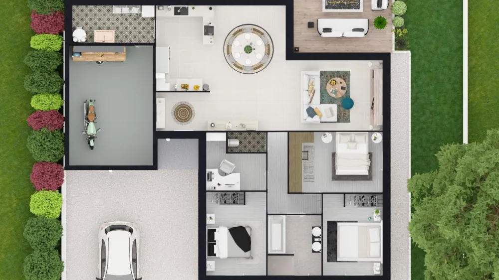 Image du modèle de maison VUE DE HAUT