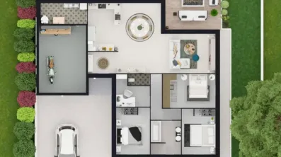 Image du modèle de maison VUE DE HAUT
