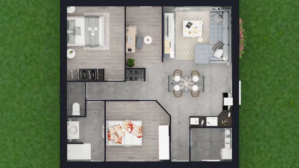 Image du modèle de maison VUE DE HAUT