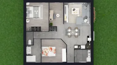 Image du modèle de maison VUE DE HAUT